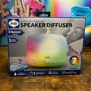 New Sealy Multi-Color Light-Up Diffuser with Bluetooth Speaker
